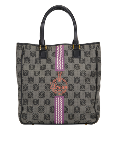 Anagram Tote, &pound;275, Handbags, Grey, Canvas, Front view